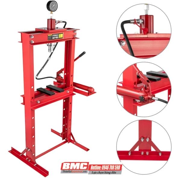 Máy ép thủy lực 20 tấn có đồng hồ dùng tay DL-0720A