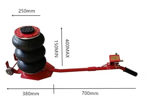 Kích thước của Kích bóng hơi 3 tấn TR-1823