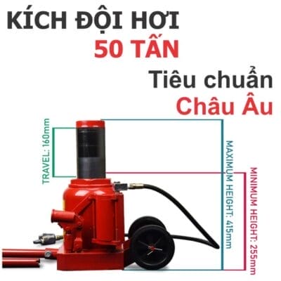 Kích thước kích hơi 50 tấn DL-5003