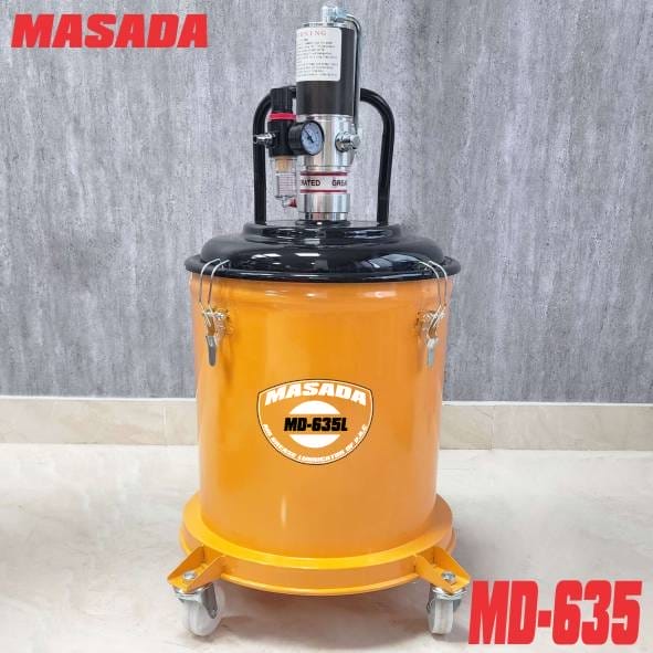 Máy bơm mỡ bò bằng hơi 35 lít Masada MD-645