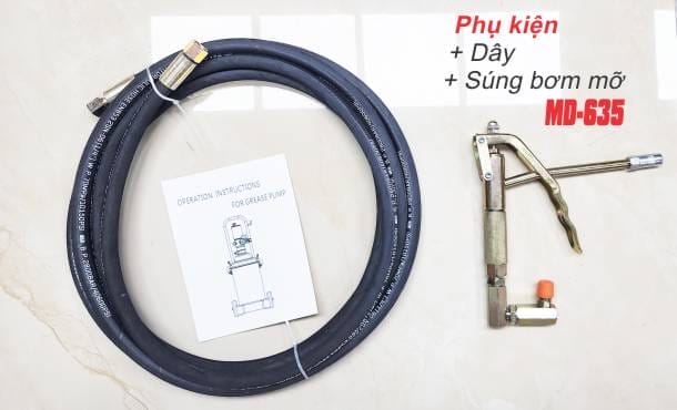 Phụ kiện máy bơm mỡ khí nén 35 lít Masada MD-635