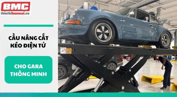 Cầu nâng cắt kéo điện tử cho gara thông minh
